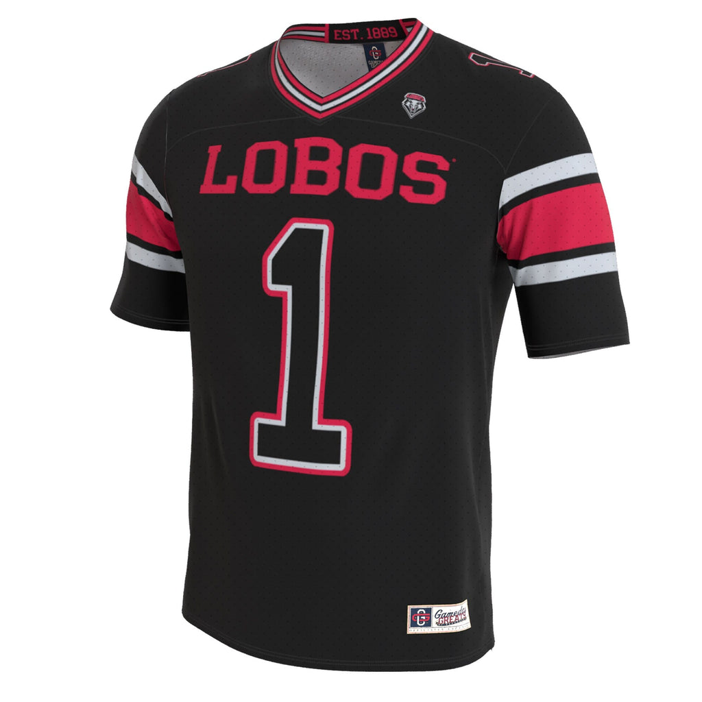 New Mexico Lobos Lightweight Collegiate Football Blackout Fashion Jersey