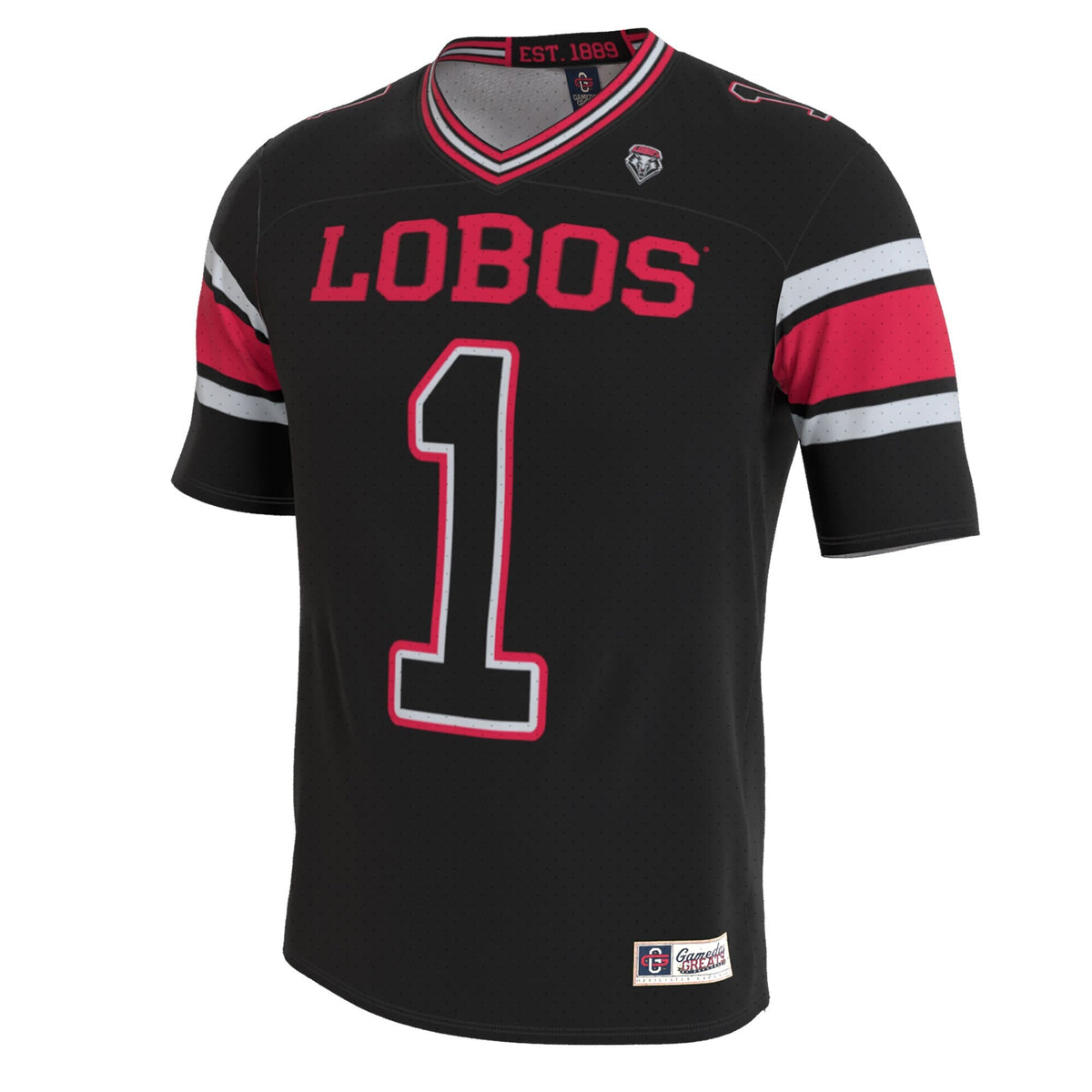 New Mexico Lobos Lightweight Collegiate Football Blackout Fashion Jersey