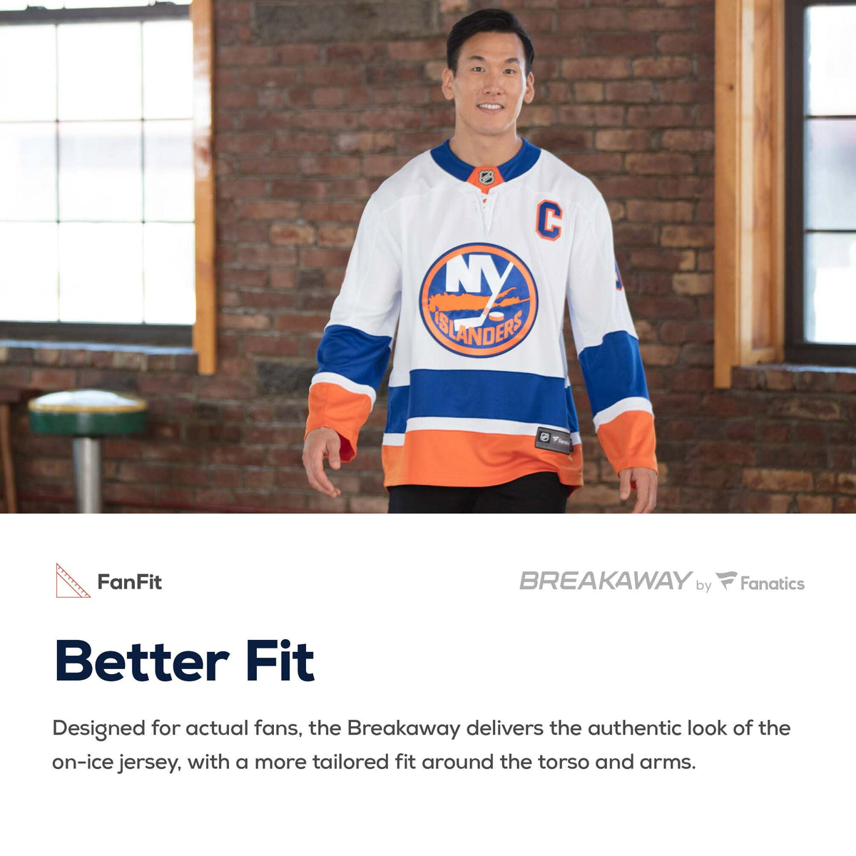 New York Islanders Mathew Barzal Royal Breakaway Player Jersey