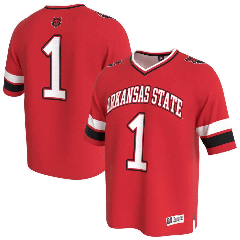Arkansas State Red Wolves Lightweight Collegiate Football Fashion Jersey - Scarlet