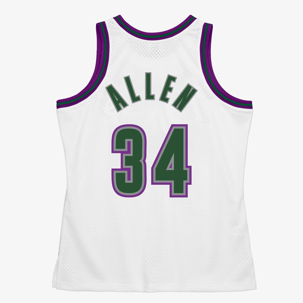 Milwaukee Bucks Ray Allen 1996 Swingman Authentic Jersey - White