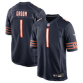 Chicago Bears Number 1 Groom Navy Game Jersey