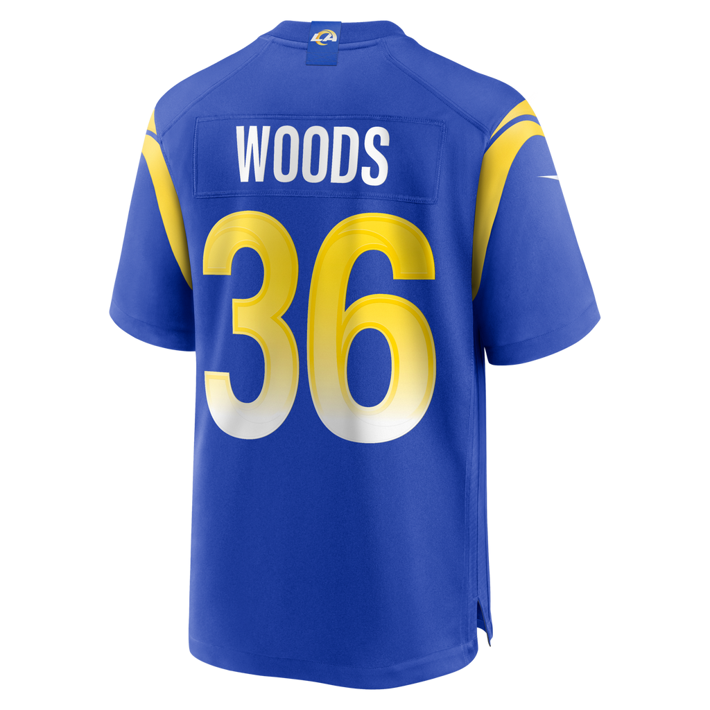Los Angeles Rams Charles Woods Royal Game Jersey