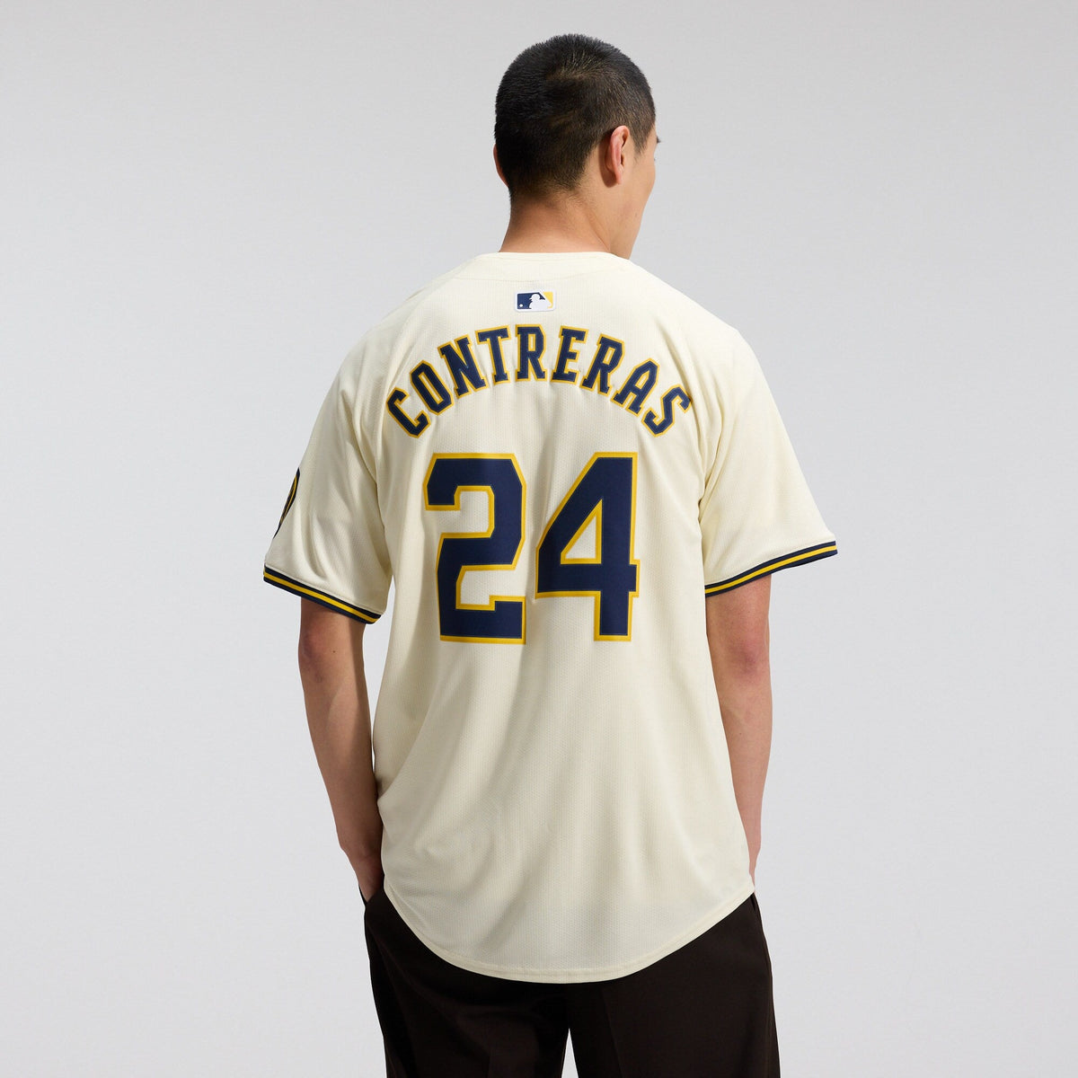 Milwaukee Brewers William Contreras Cream Home Limited Player Jersey