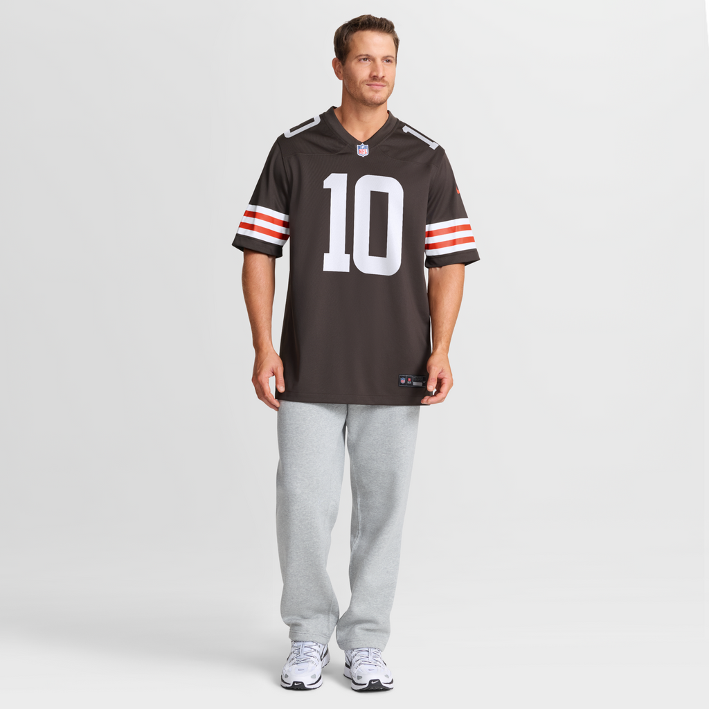 Cleveland Browns Quinshon Judkins Brown 2025 NFL Draft Game Jersey