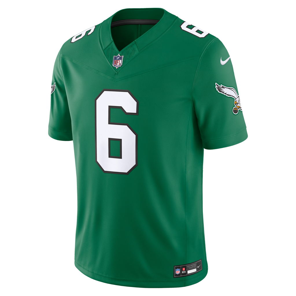 Philadelphia Eagles DeVonta Smith Kelly Green Alternate Vapor F.U.S.E. Stitched Limited Jersey
