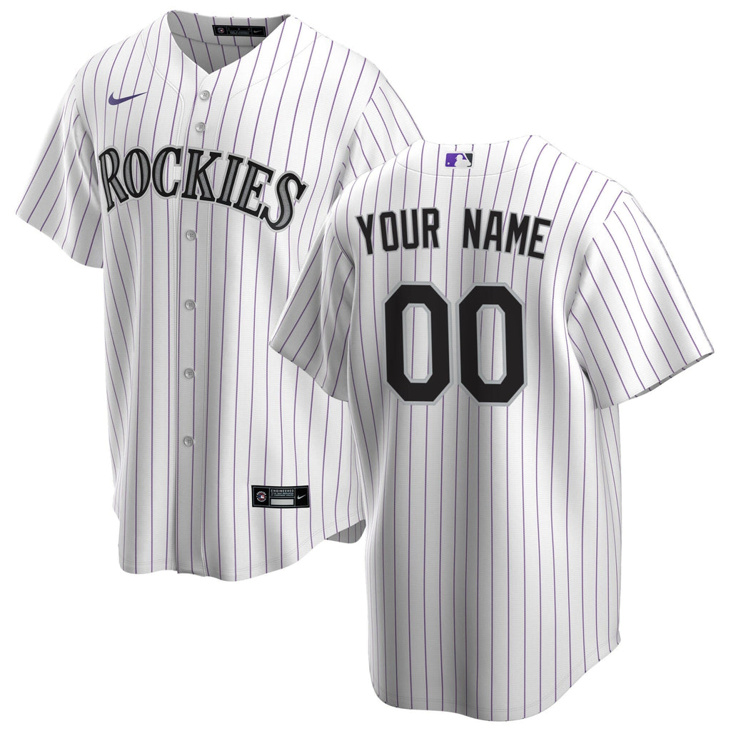 Colorado Rockies White Home Replica Custom Jersey