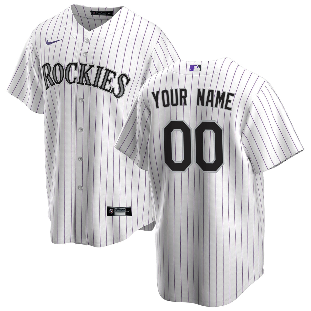 Colorado Rockies White Home Replica Custom Jersey