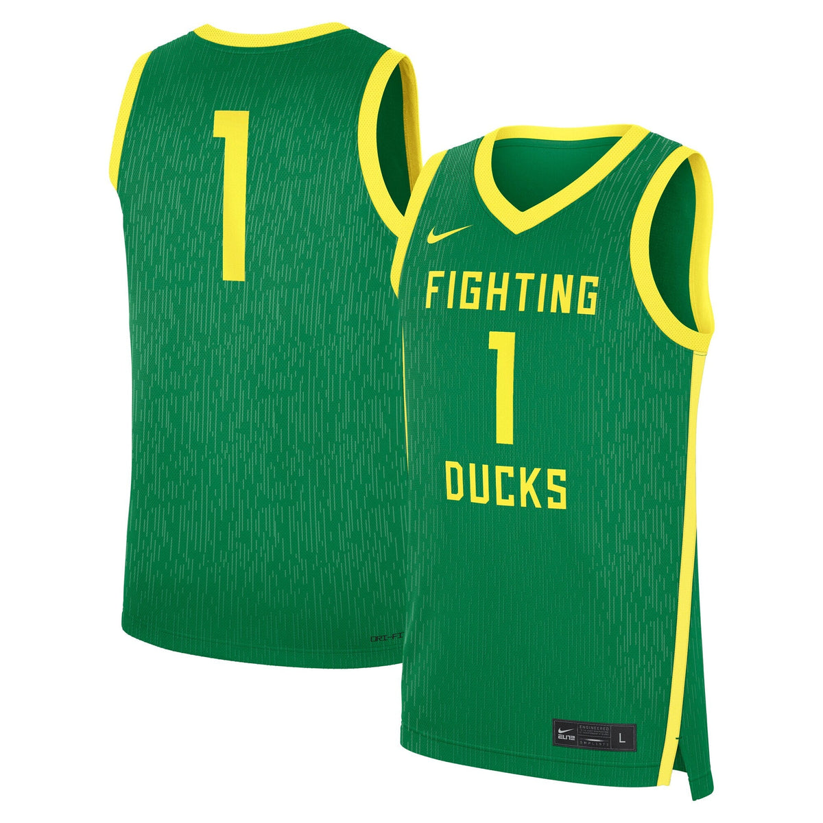 Green Oregon Ducks Road Replica Basketball Jersey