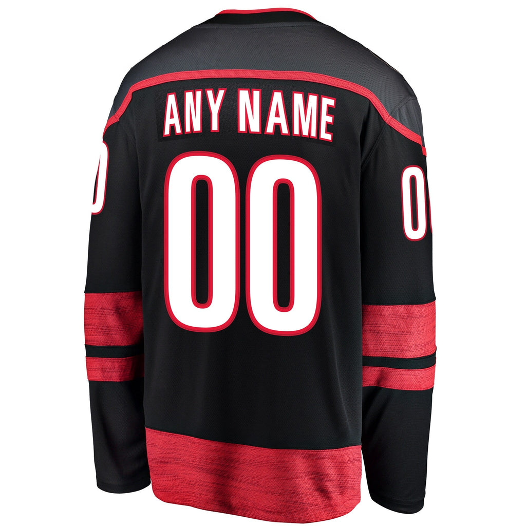 Carolina Hurricanes Black Home Breakaway Custom Jersey