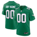 Philadelphia Eagles Kelly Green Alternate Custom Game Jersey