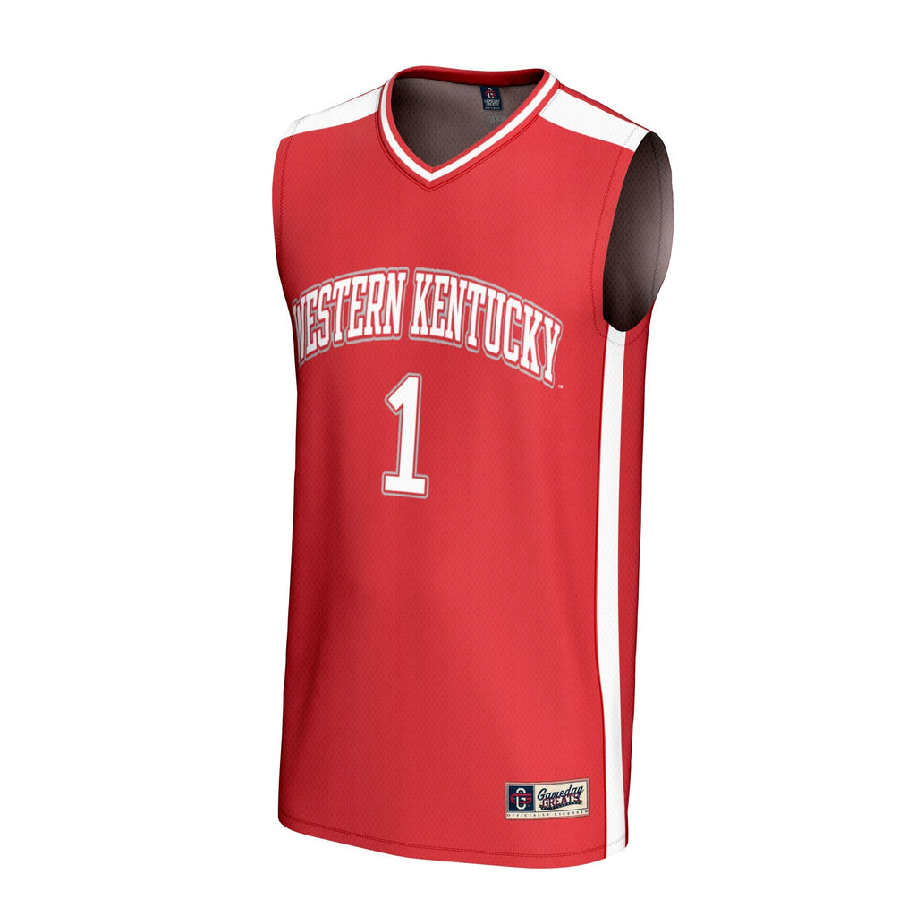 #1 Western Kentucky Hilltoppers Lightweight Collegiate Basketball Fashion Jersey - Red