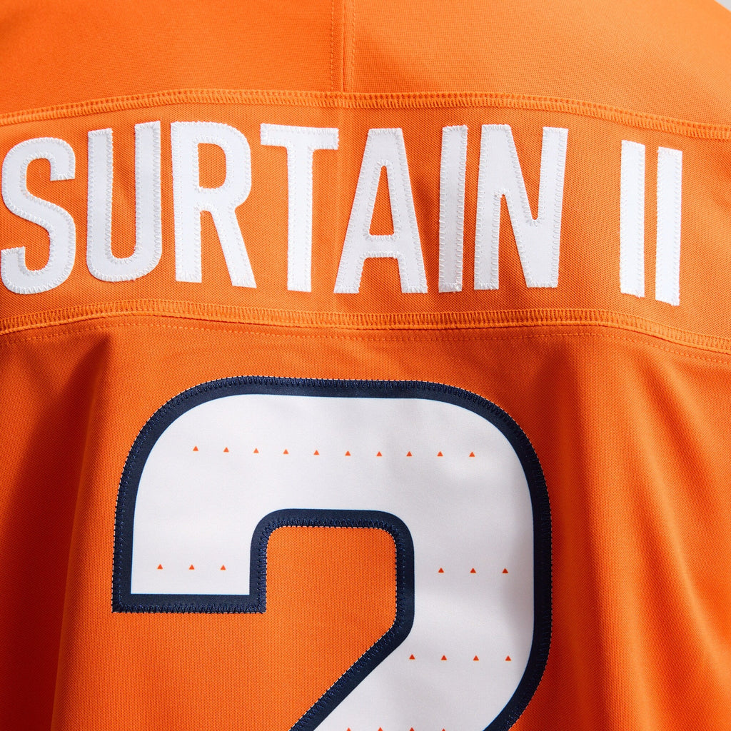 Denver Broncos Patrick Surtain II Orange Team Vapor F.U.S.E. Stitched Limited Jersey