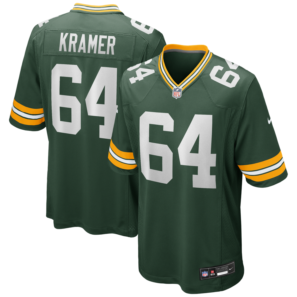Green Bay Packers Jerry Kramer Green Game Retired Player Jersey