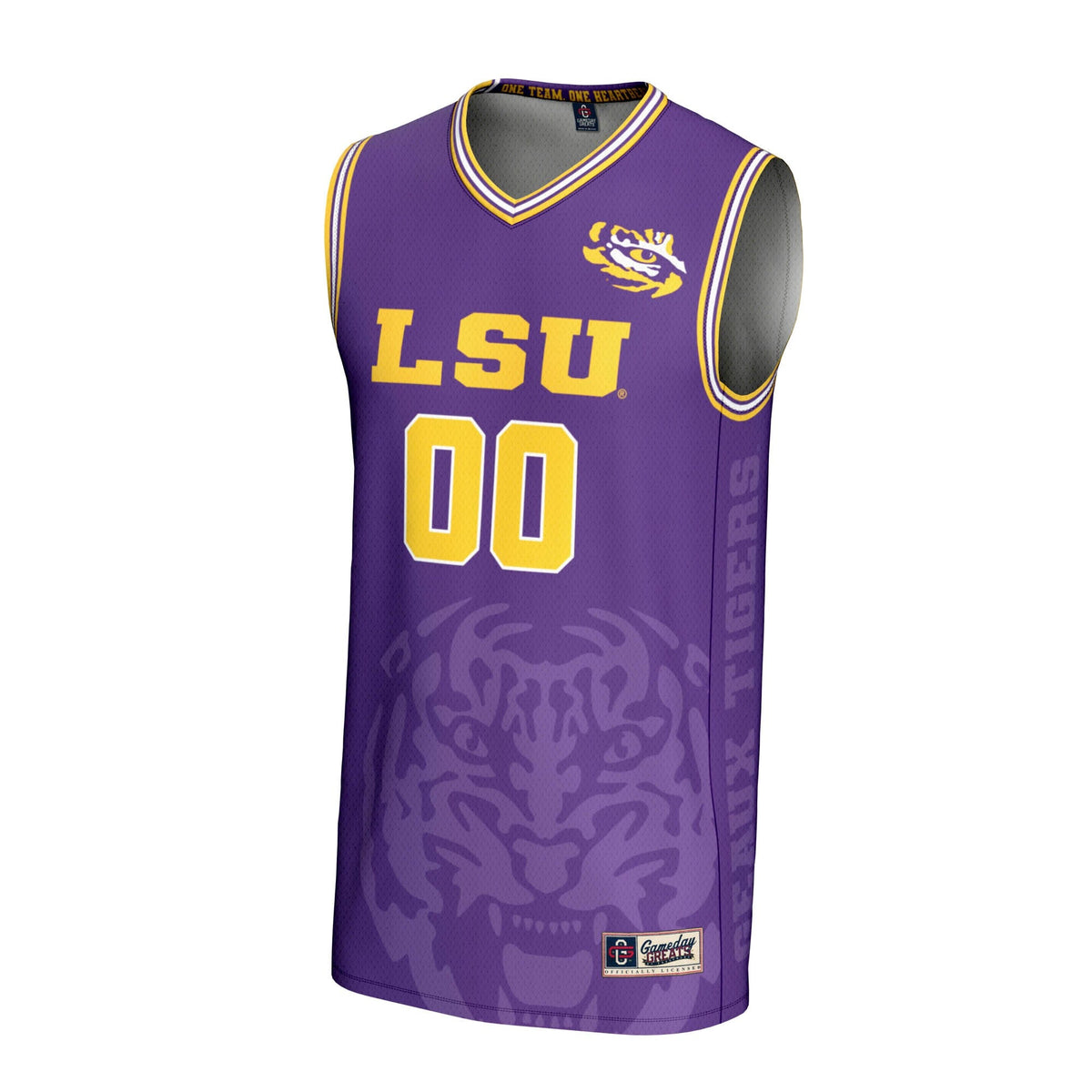 LSU Tigers NIL Pick-A-Player Basketball Icon Print Lightweight Jersey - Purple