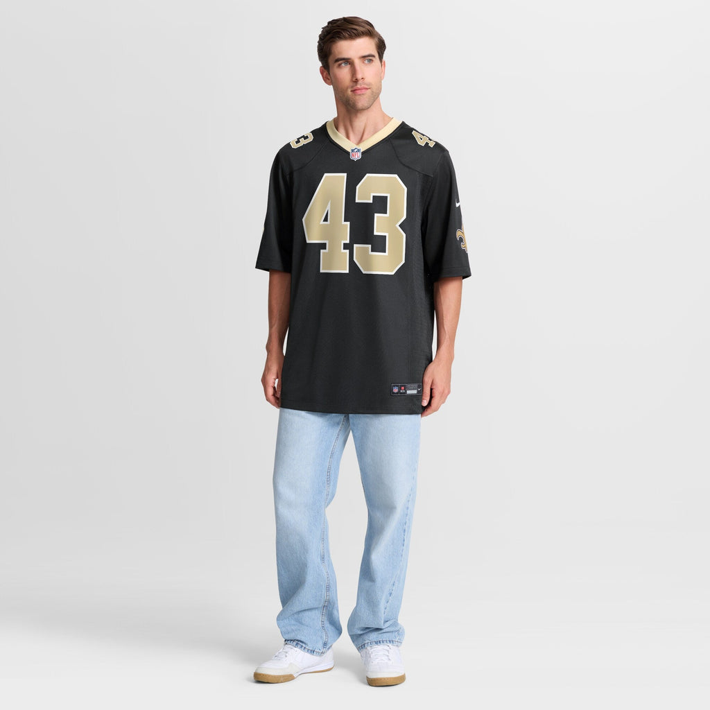 New Orleans Saints Michael Davis Black Team Game Jersey