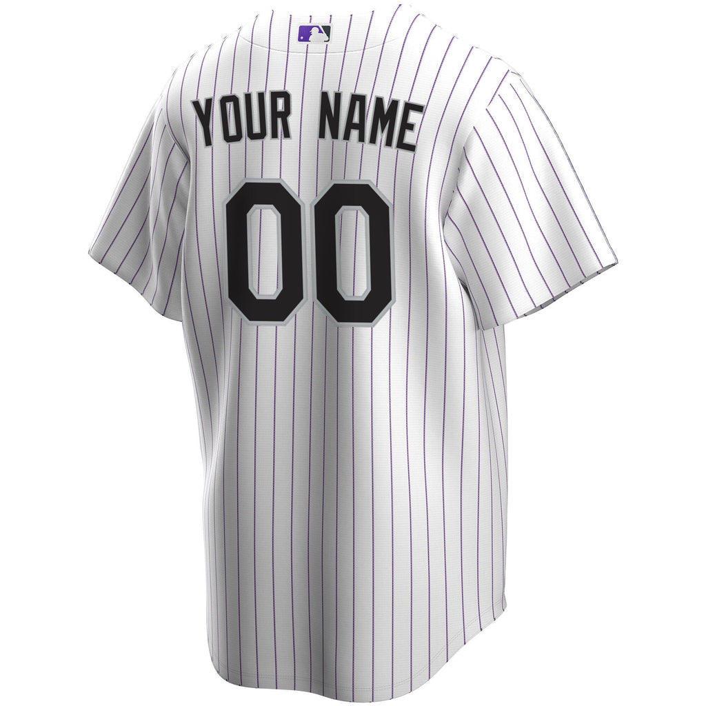 Colorado Rockies White Home Replica Custom Jersey