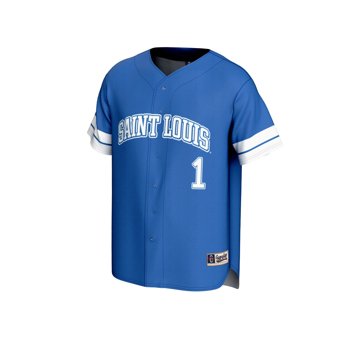 #1 Saint Louis Billikens Lightweight Collegiate Baseball Fashion Jersey - Blue