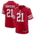 San Francisco 49ers Deion Sanders Scarlet Team Retired Player Game Jersey