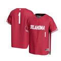 #1 Oklahoma Sooners Lightweight Baseball Jersey - Crimson