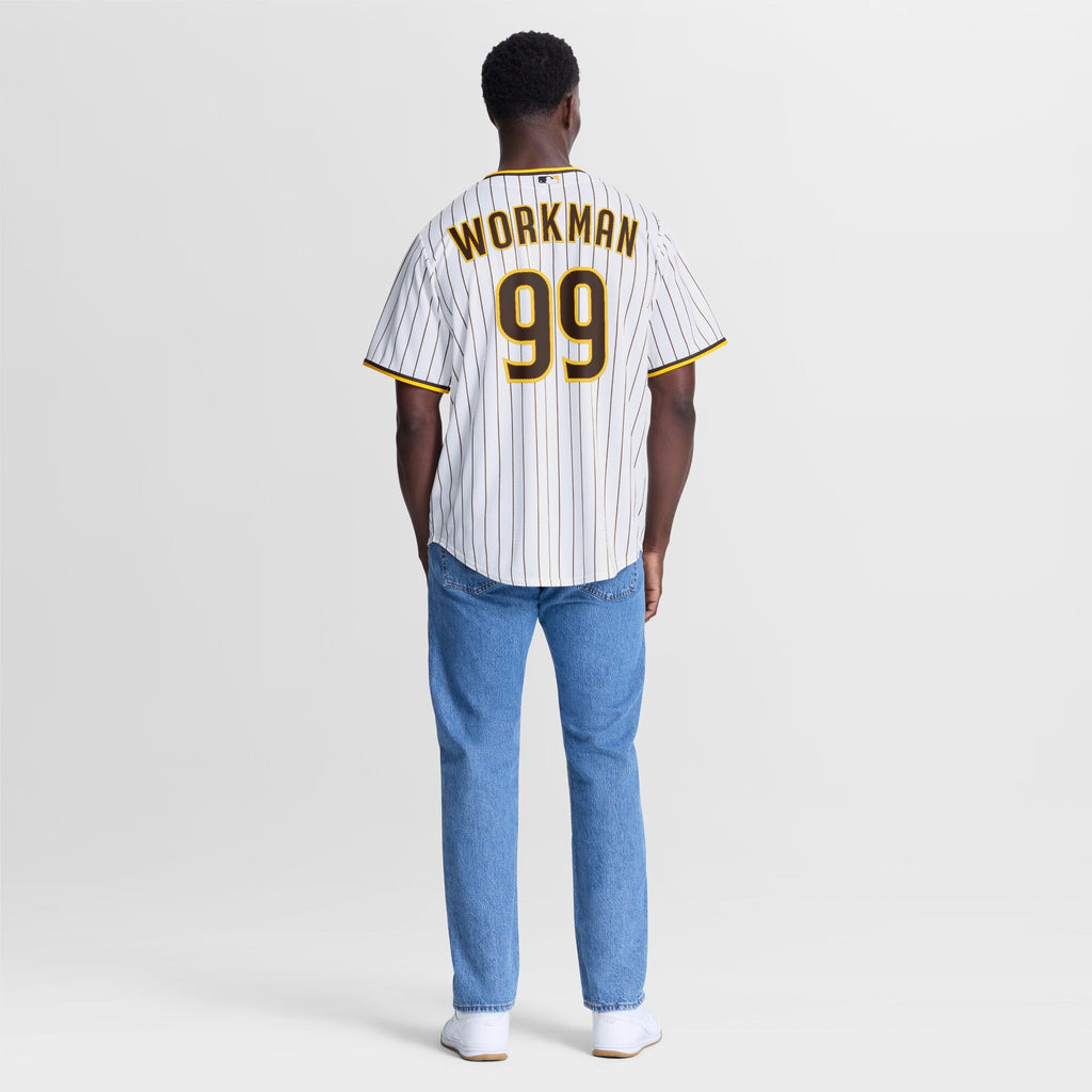 San Diego Padres Gage Workman White Home Replica Jersey