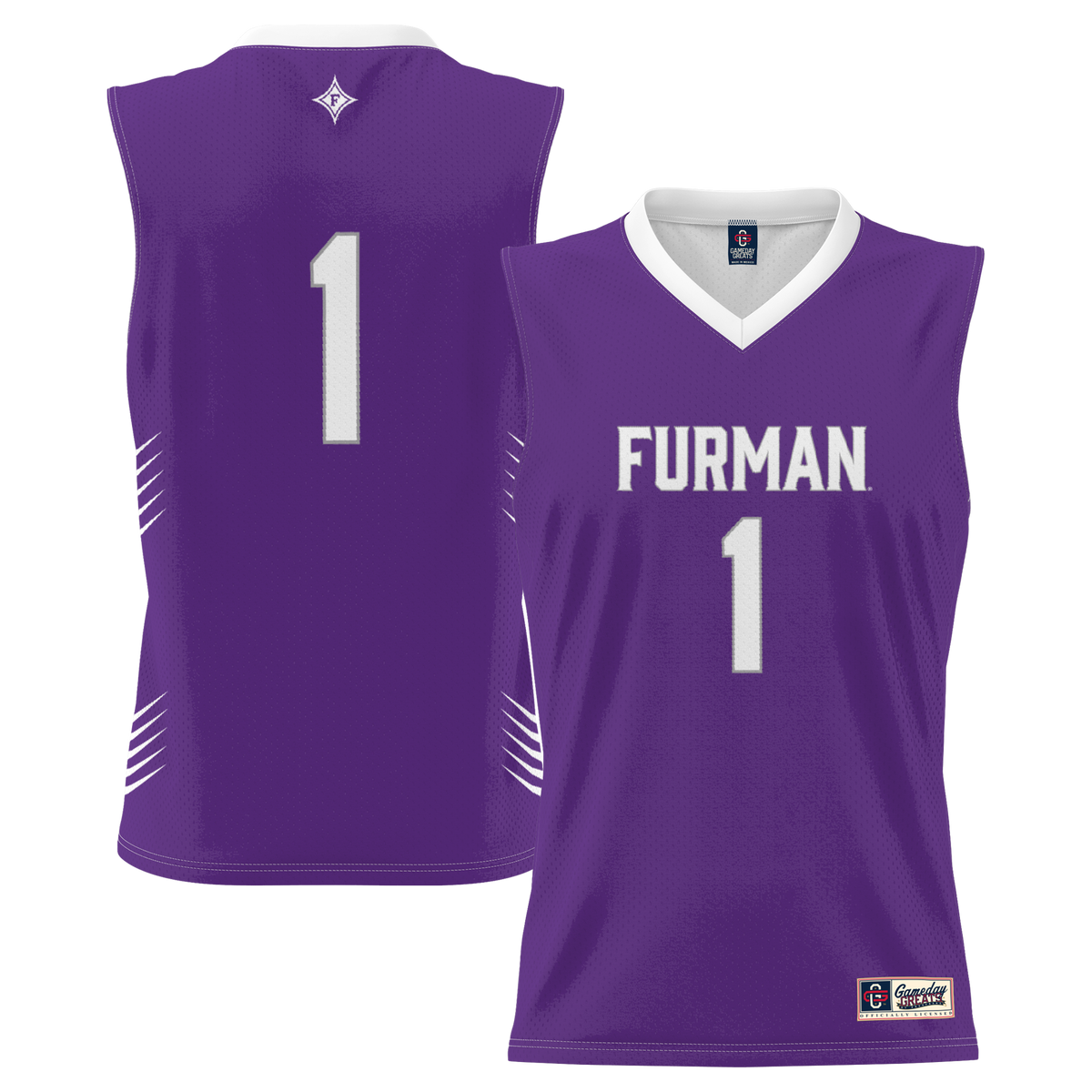 #1 Furman Paladins Lightweight Basketball Jersey - Purple