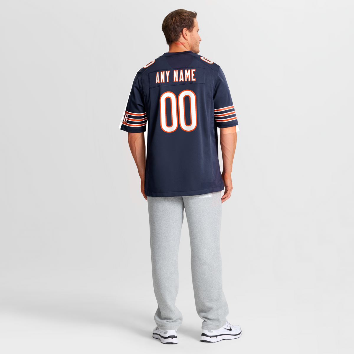 Chicago Bears Navy Custom Game Jersey