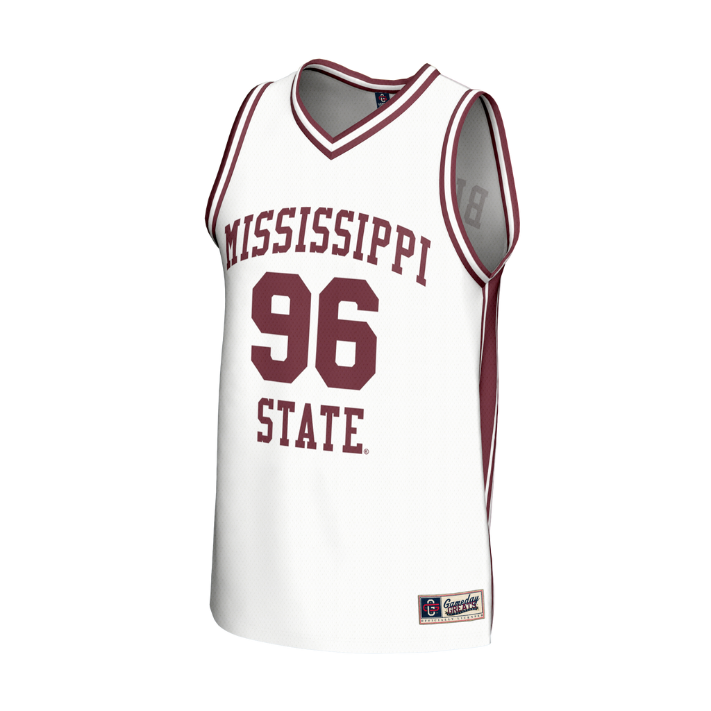 Mississippi State Bulldogs Lightweight Collegiate Basketball Fashion Jersey - White