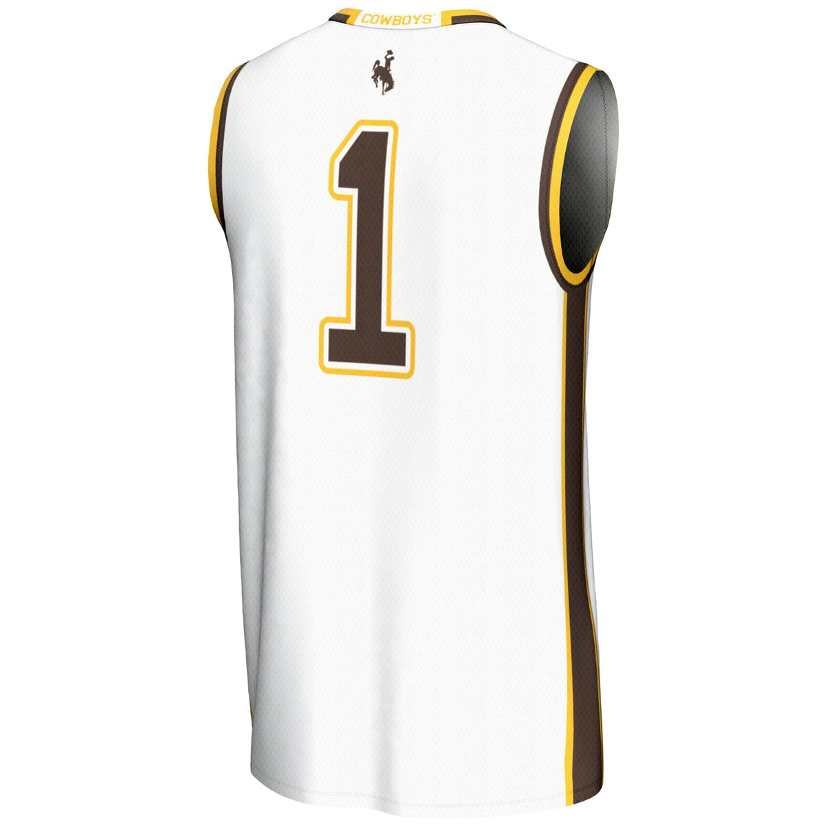 #1 Wyoming Cowboys Lightweight Basketball Jersey - White
