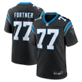 Carolina Panthers Luke Fortner Black Team Game Jersey