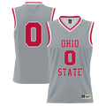 #0 Ohio State Buckeyes Lightweight Basketball Fashion Jersey - Gray