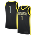 Black Oregon Ducks #1 Alternate Replica Basketball Jersey