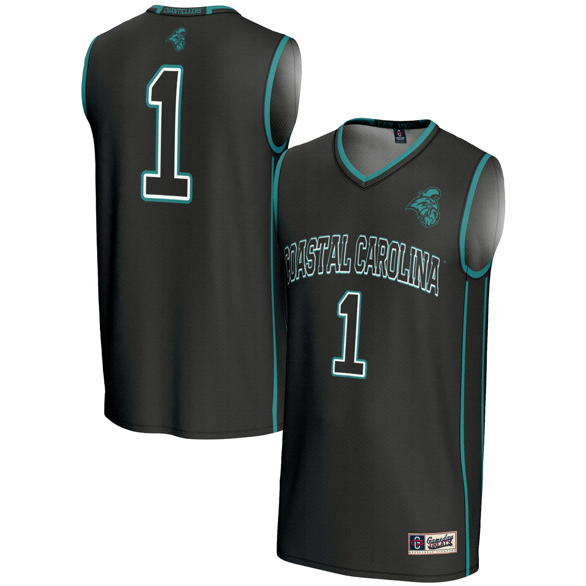 #1 Coastal Carolina Chanticleers Lightweight Basketball Jersey - Black
