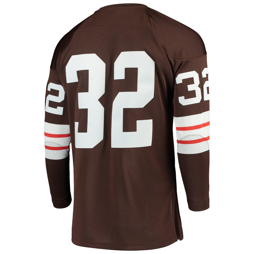 Cleveland Browns 1964 Jim Brown Brown Authentic Throwback Retired Player Jersey