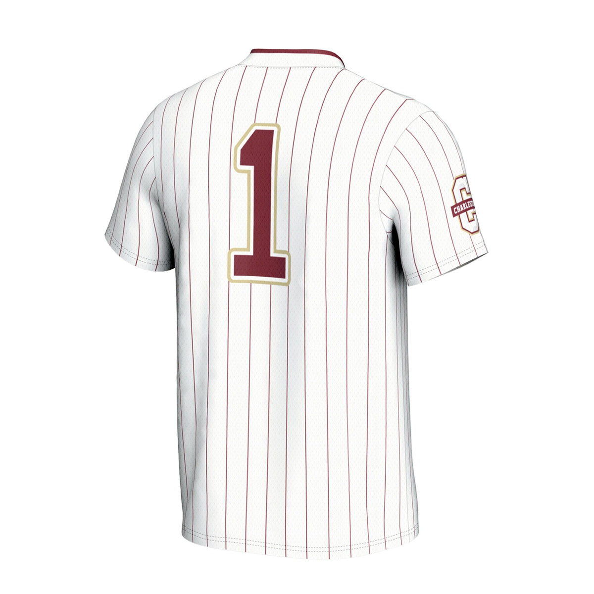 Charleston Cougars Lightweight Collegiate Softball Fashion Jersey - White
