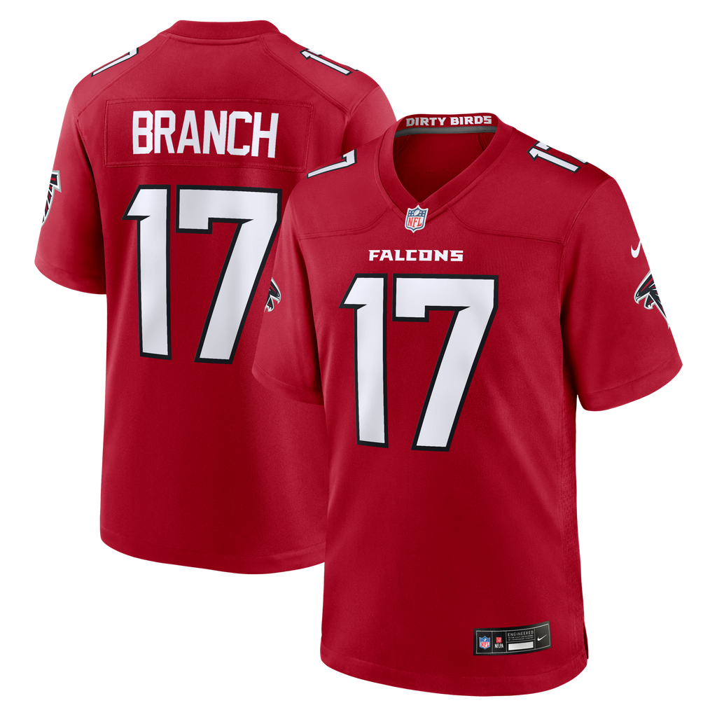 Atlanta Falcons Zachariah Branch Red Team Game Jersey