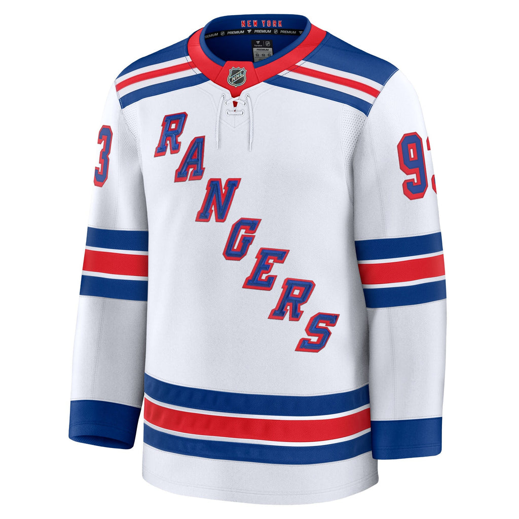 New York Rangers Mika Zibanejad White Away Premium Jersey