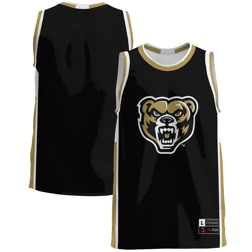 Oakland Golden Grizzlies Lightweight Basketball Jersey - Black