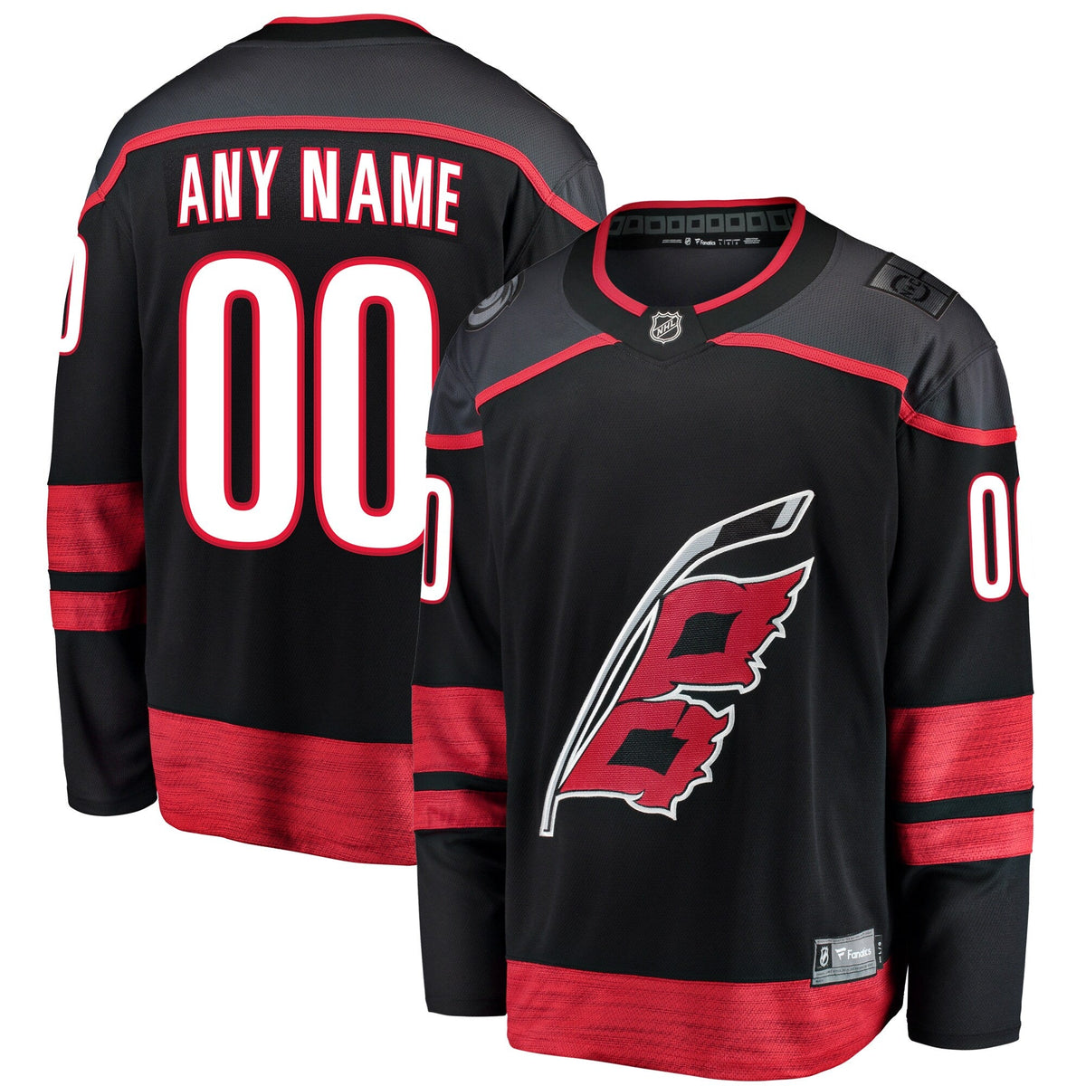 Carolina Hurricanes Black Home Breakaway Custom Jersey