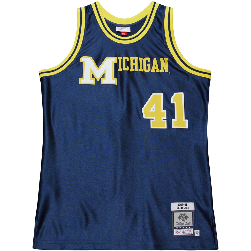 Glen Rice Navy Michigan Wolverines 1988/89 Authentic Jersey