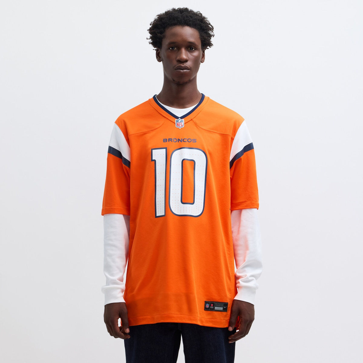 Denver Broncos Bo Nix Orange Player Game Jersey