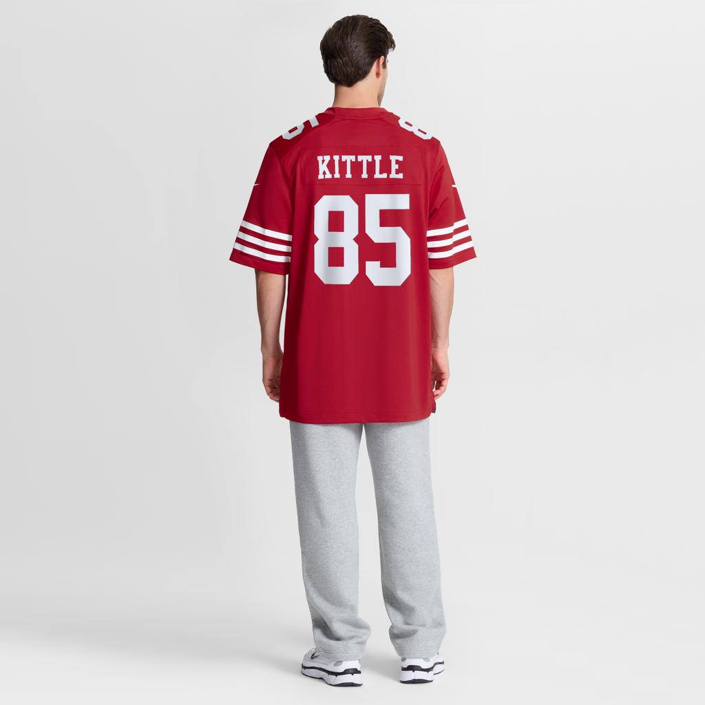 San Francisco 49ers George Kittle Scarlet 80th Anniversary Game Jersey