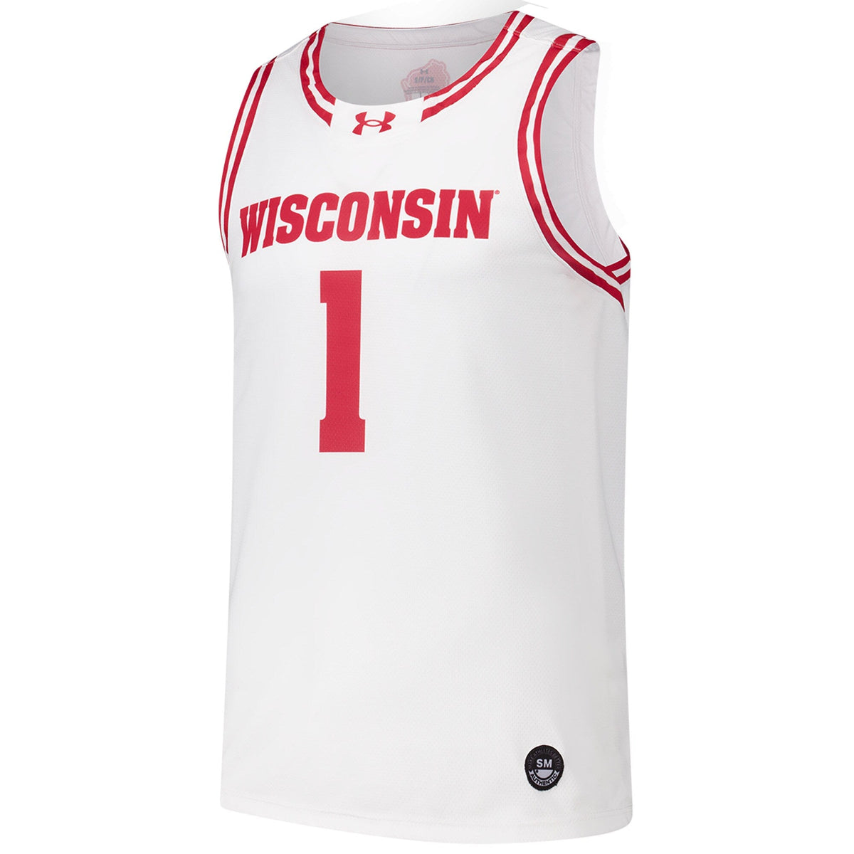 #1 Wisconsin Badgers Replica Basketball Jersey - White