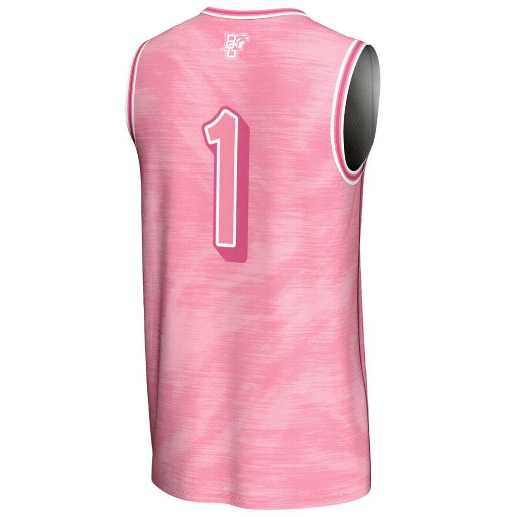 #1 Bowling Green St. Falcons Lightweight Basketball Fashion Jersey - Pink