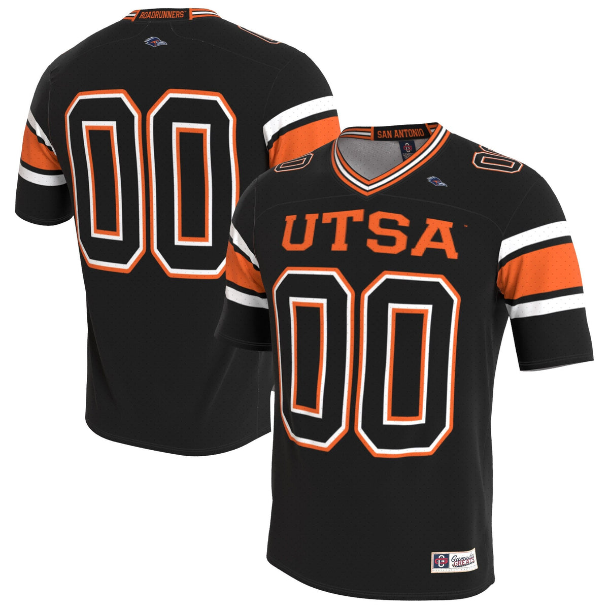 UTSA Roadrunners Lightweight Collegiate Football Blackout Fashion Jersey