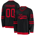 Custom Hockey Jersey - Black Red