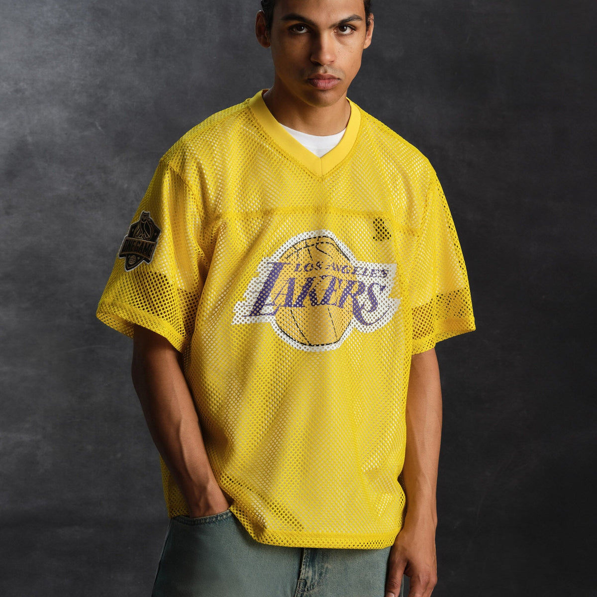 Los Angeles Lakers X OVO Mesh Football Jersey