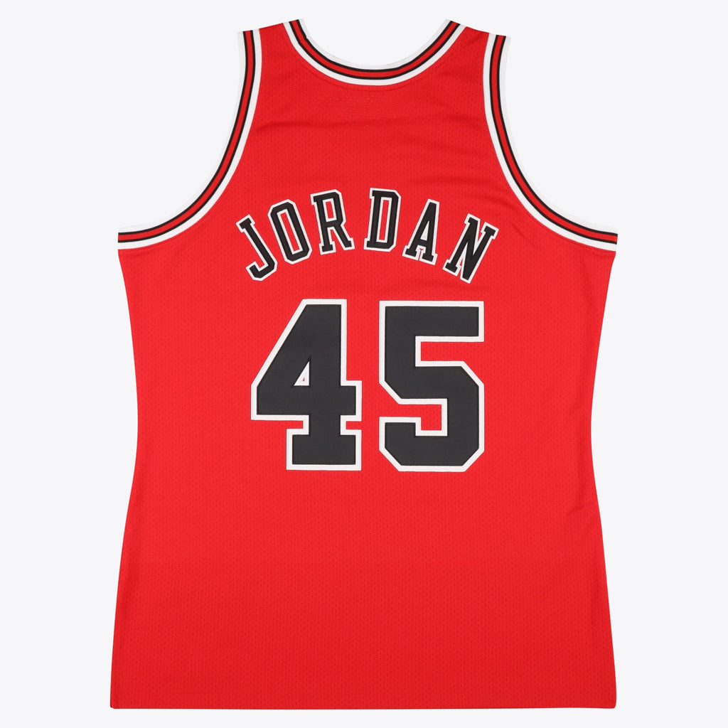 Chicago Bulls Michael Jordan 1994-95 Road 45 Authentic Jersey - Red