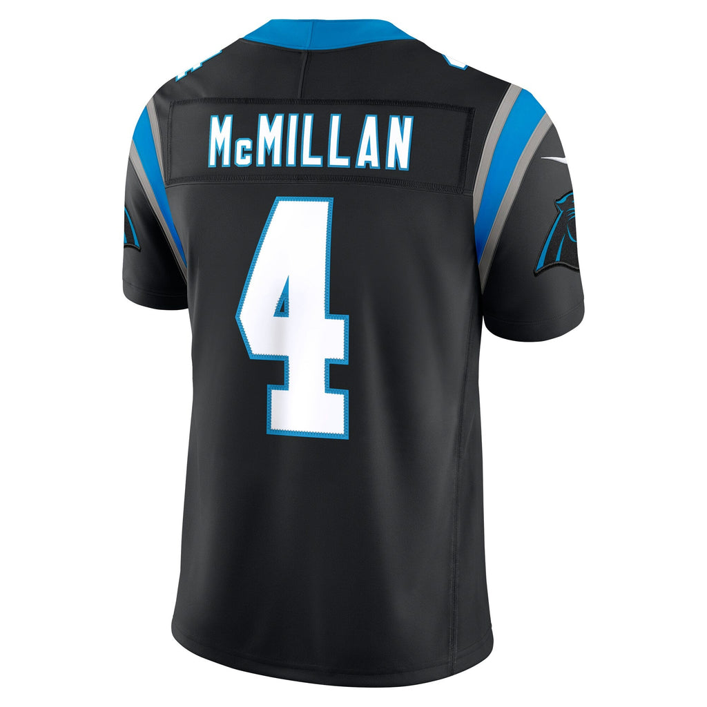 Carolina Panthers Tetairoa McMillan Black Team Vapor F.U.S.E. Stitched Limited Jersey