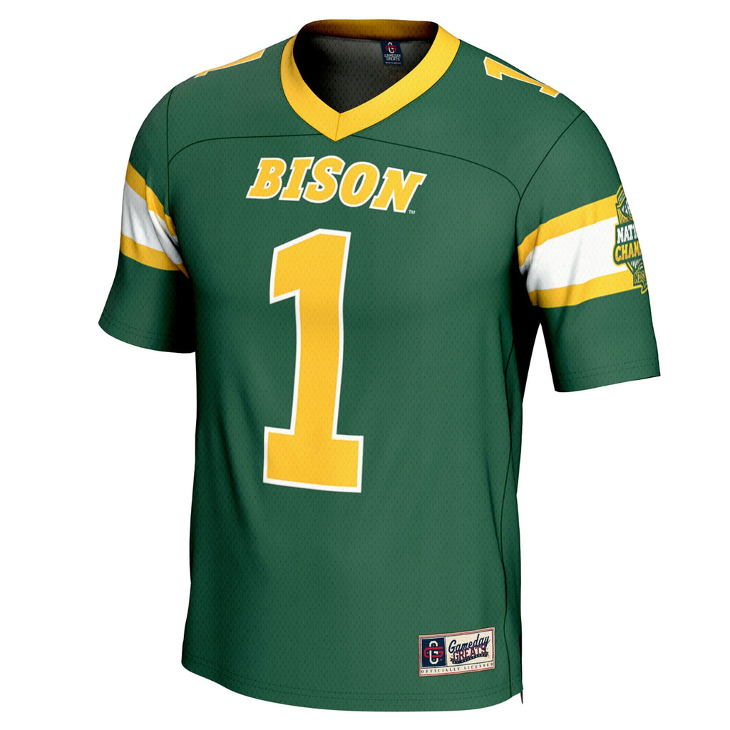 #1 NDSU Bison 2024 NCAA FCS Football National Champions Lightweight Fashion Jersey - Green
